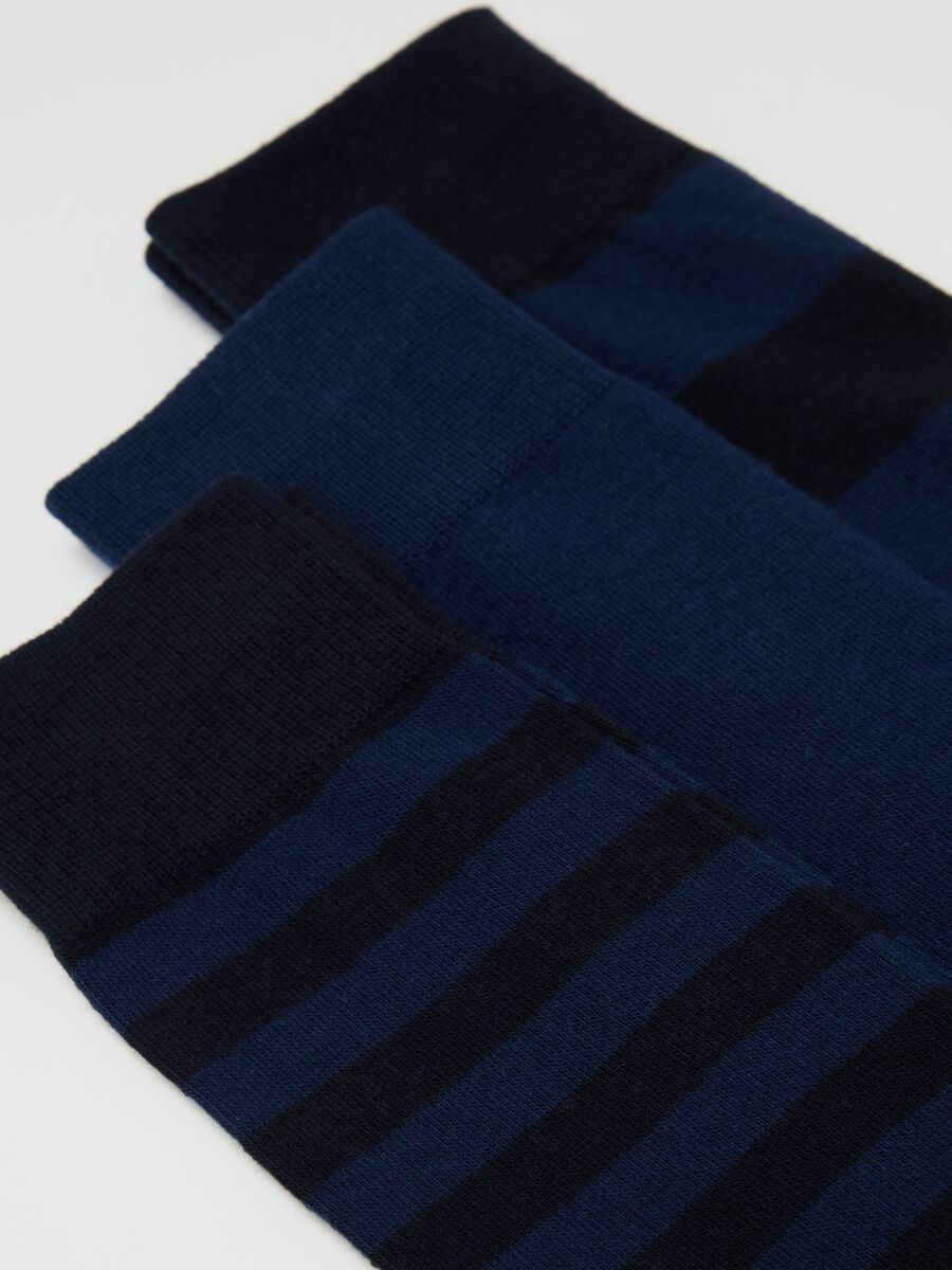 Five-pair pack long striped stretch socks_1