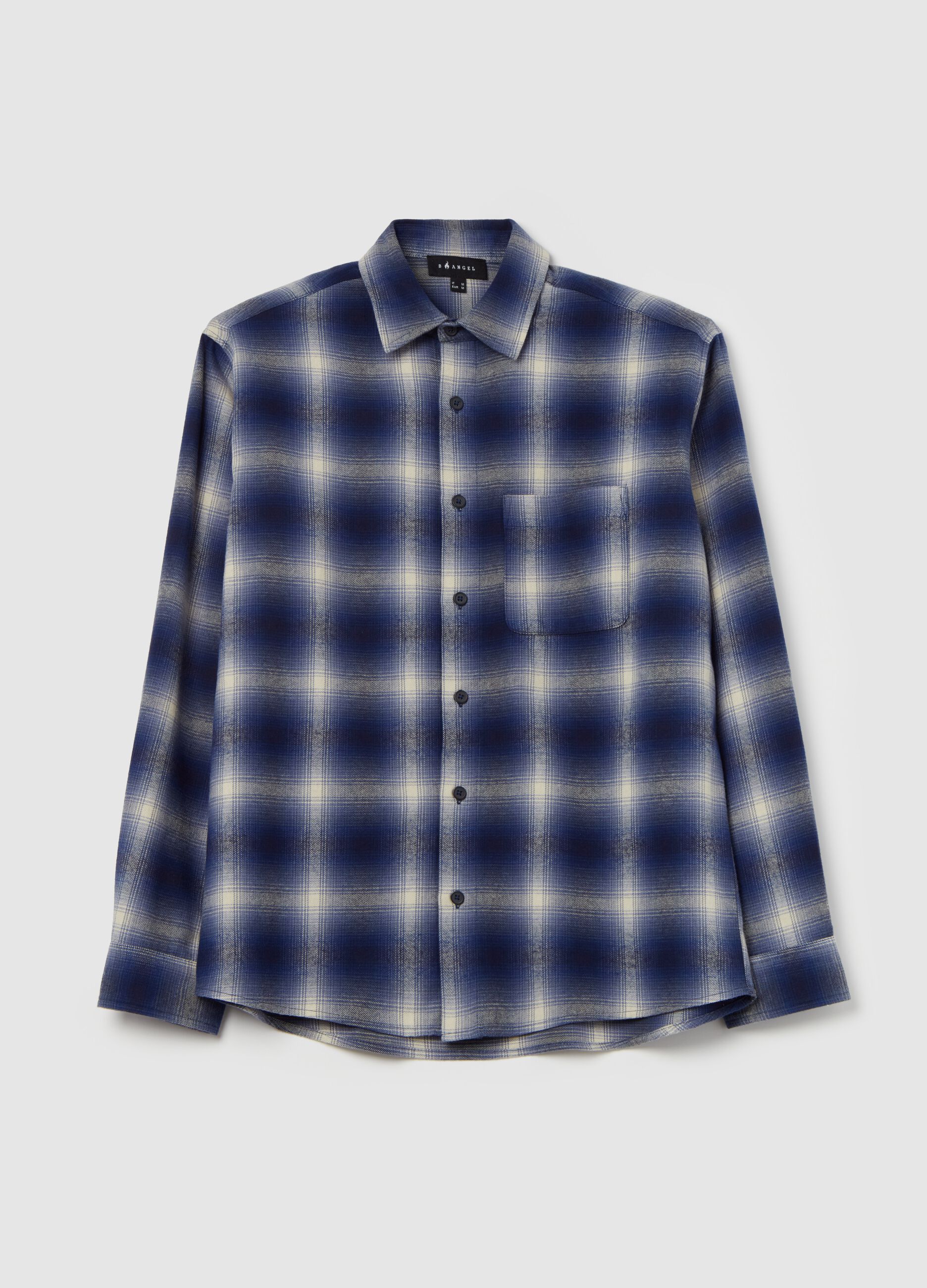 Regular-fit shirt in check flannel