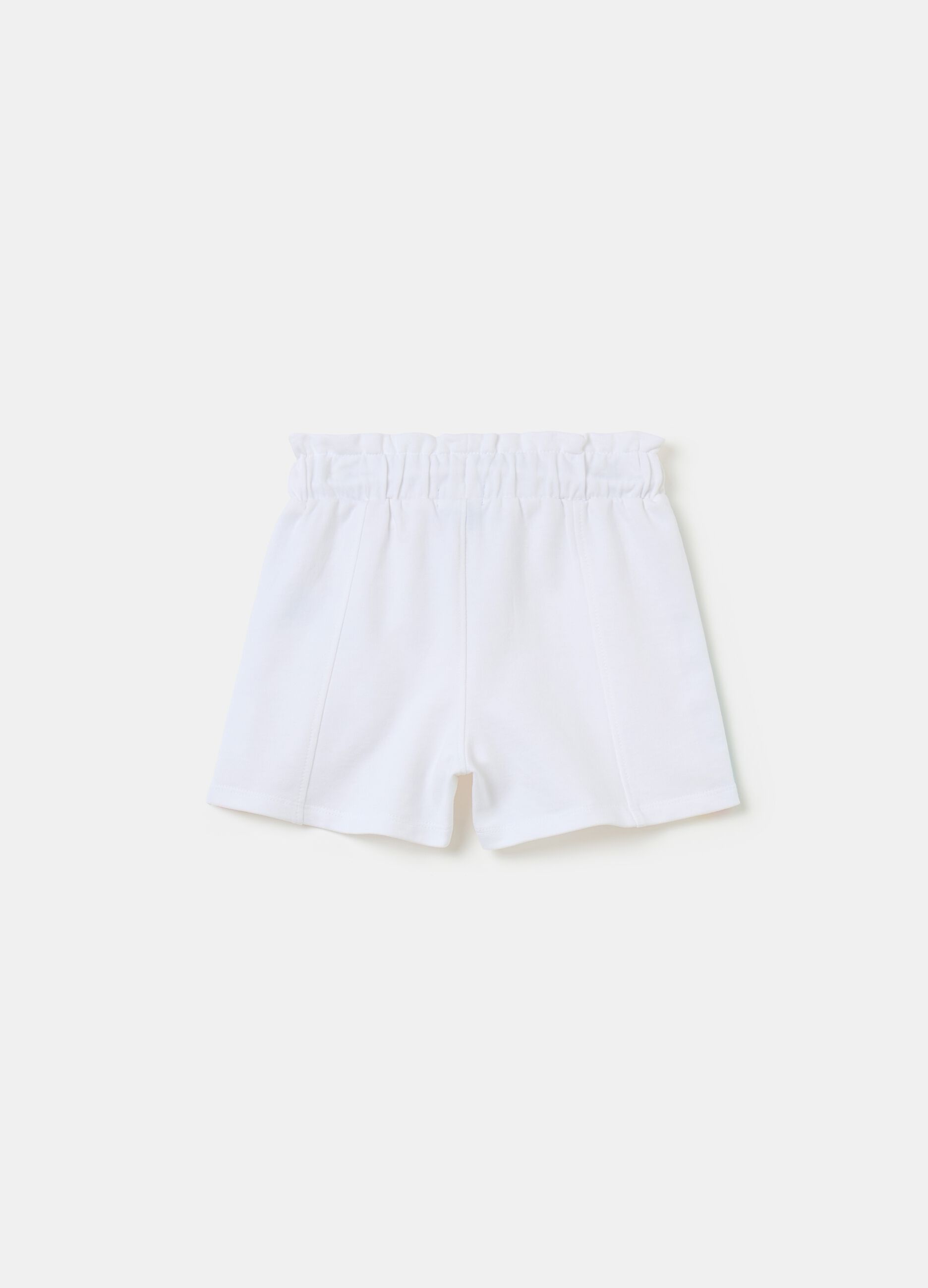 Shorts con bande a righe e coulisse