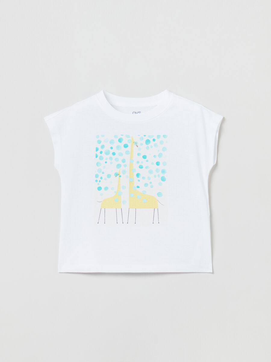 Sleeveless T-shirt with print_0