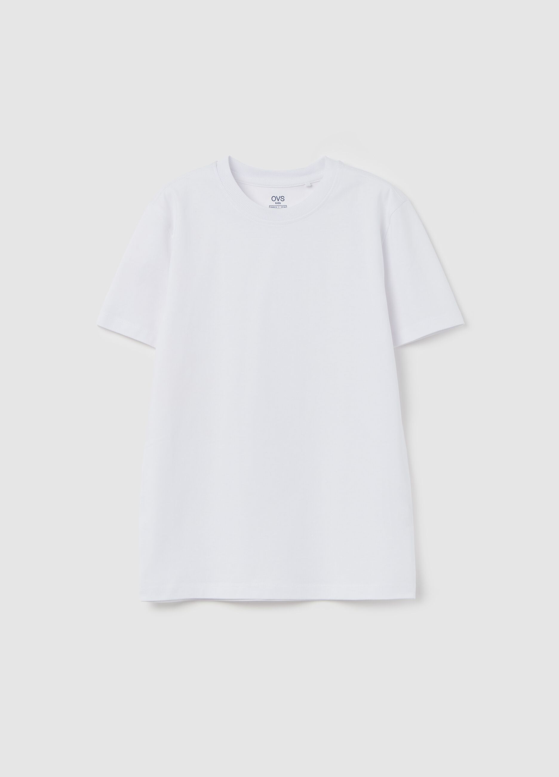 Solid colour T-shirt in organic cotton