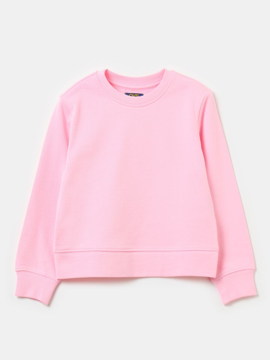 Solid colour sweatshirt in French terry_0