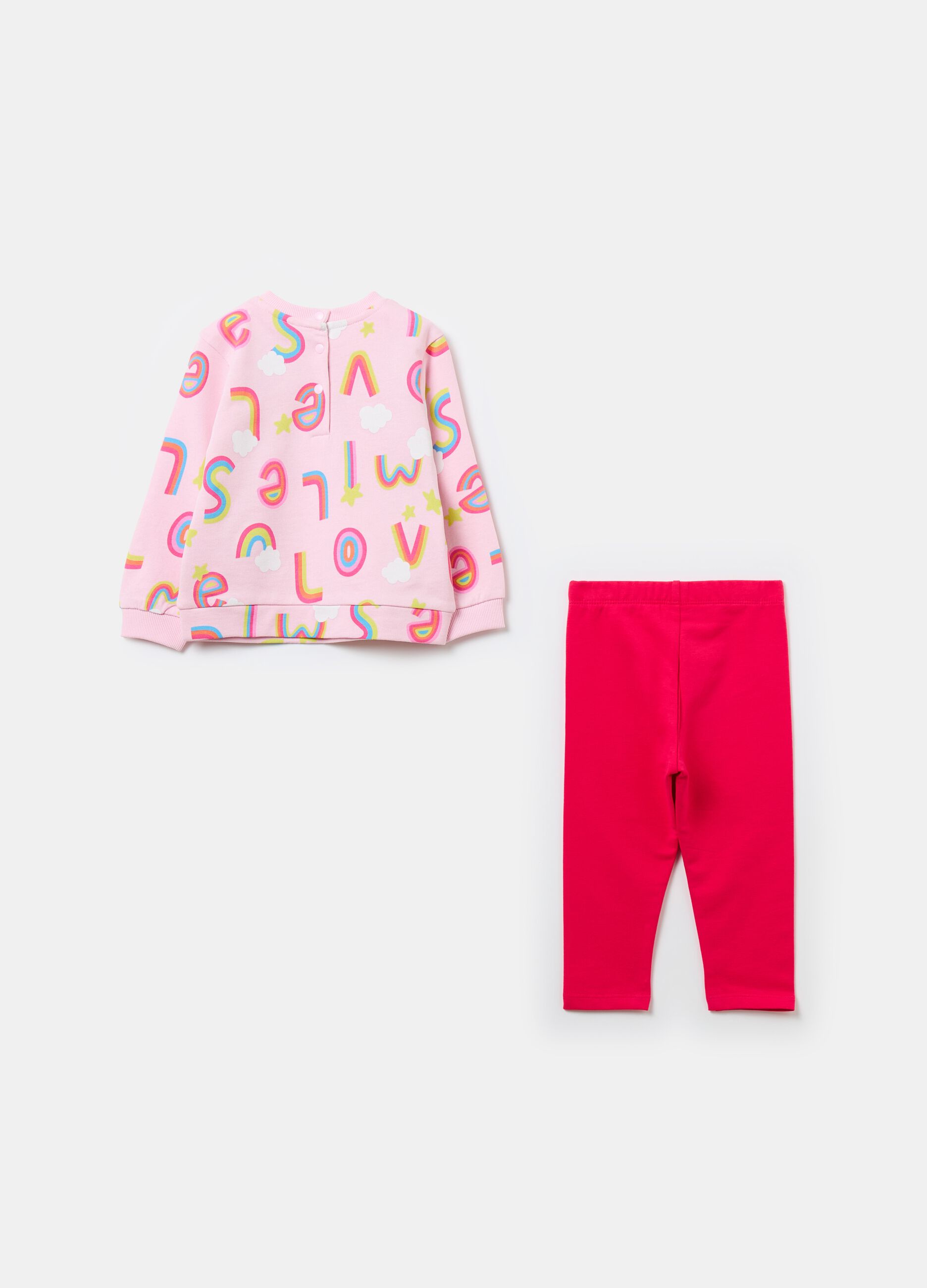 French terry jogging set with print