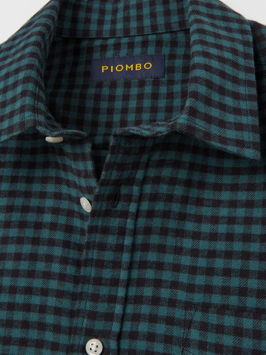 Flannel shirt with gingham pattern_5