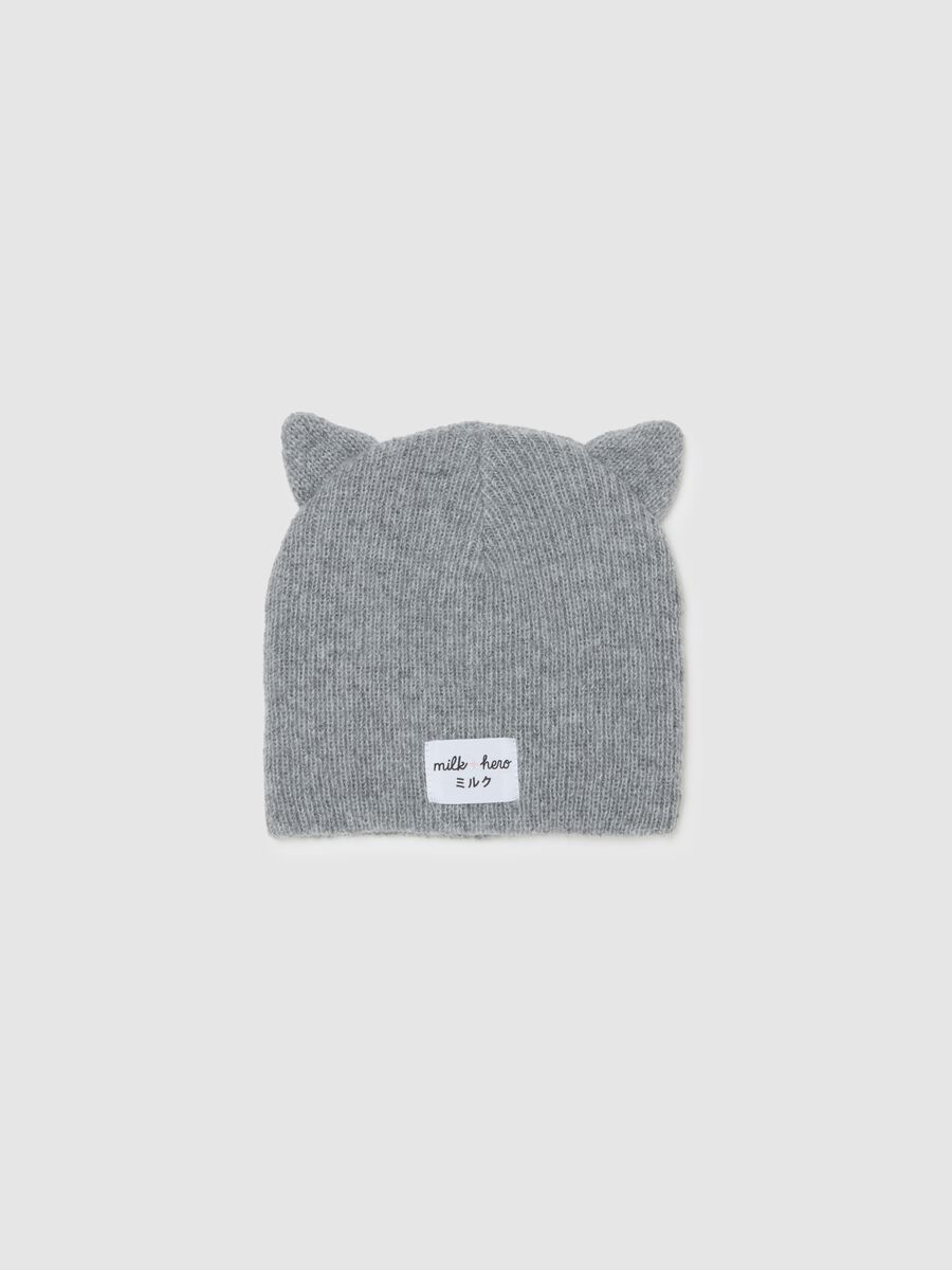 Knit hat with cat ears_0