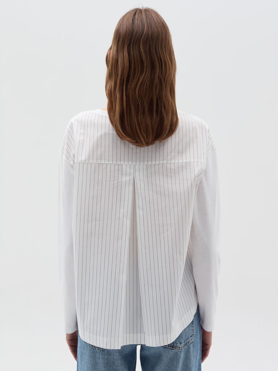 Long-sleeved T-shirt with striped inserts_2