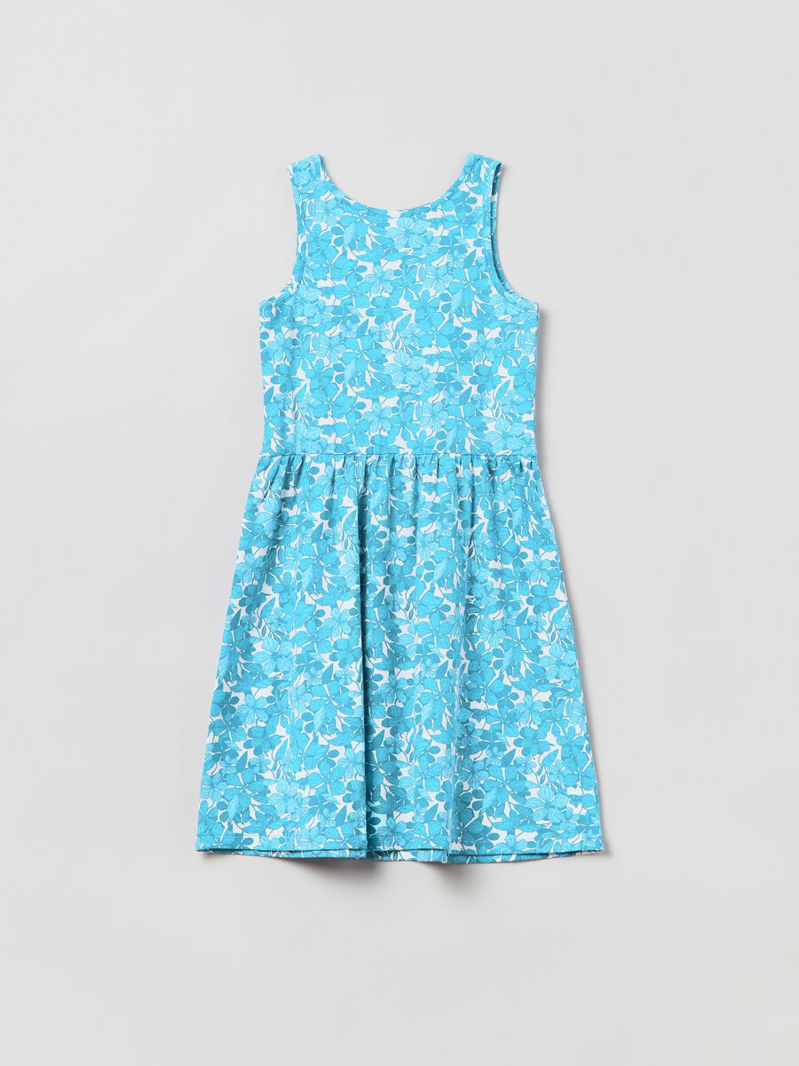 Sleeveless dress with floral pattern._1