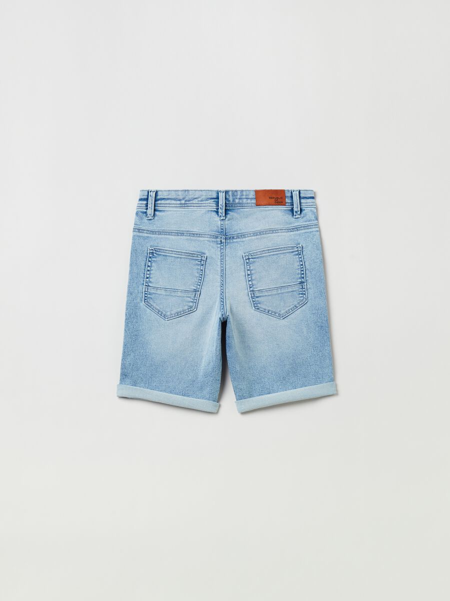 Denim shorts with five pockets_0