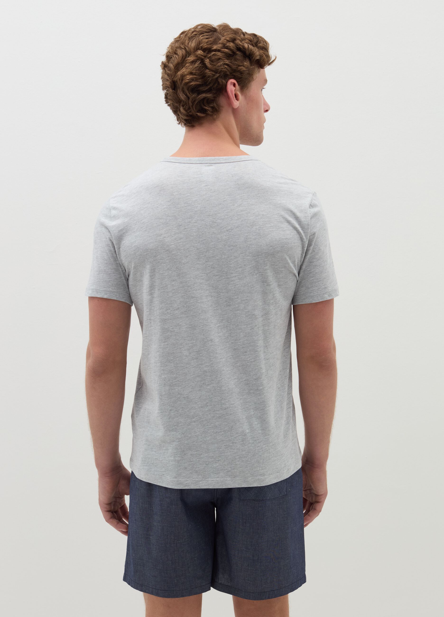 Two-pack undershirts with V neckline in jersey