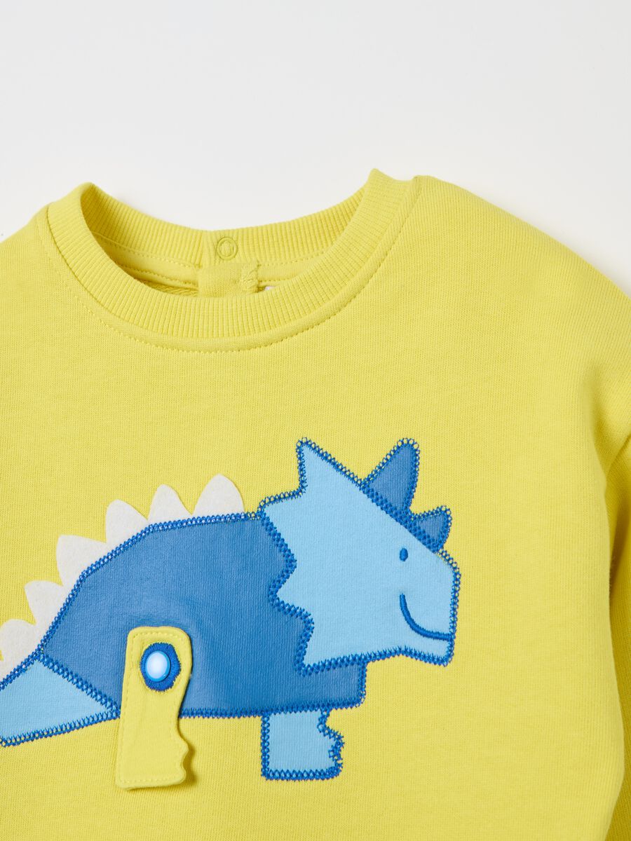 Sweatshirt in French terry with dinosaur_2