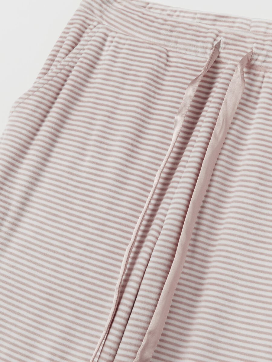 Striped pyjama bottoms with drawstring_5