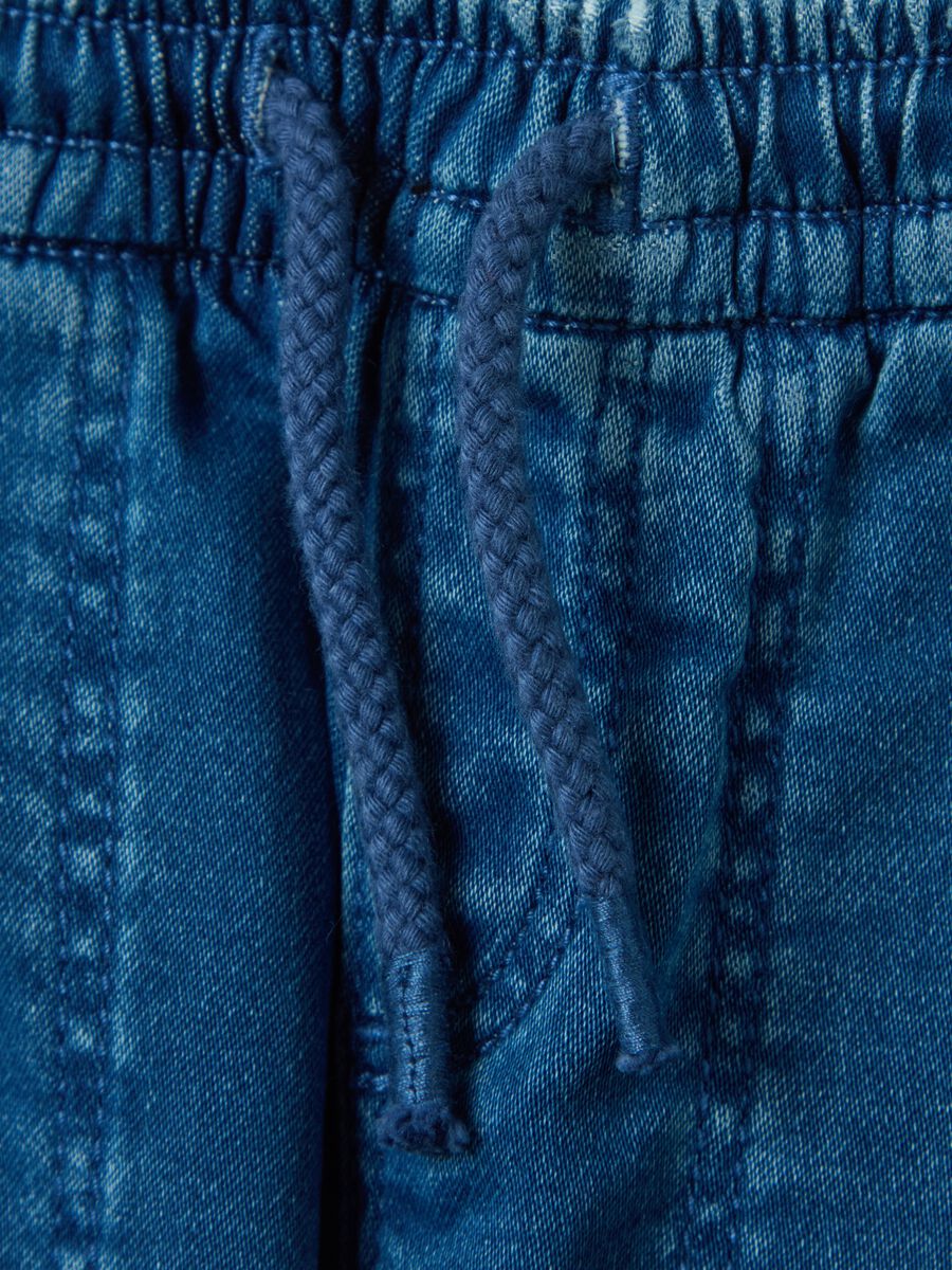 Denim joggers with drawstring_2