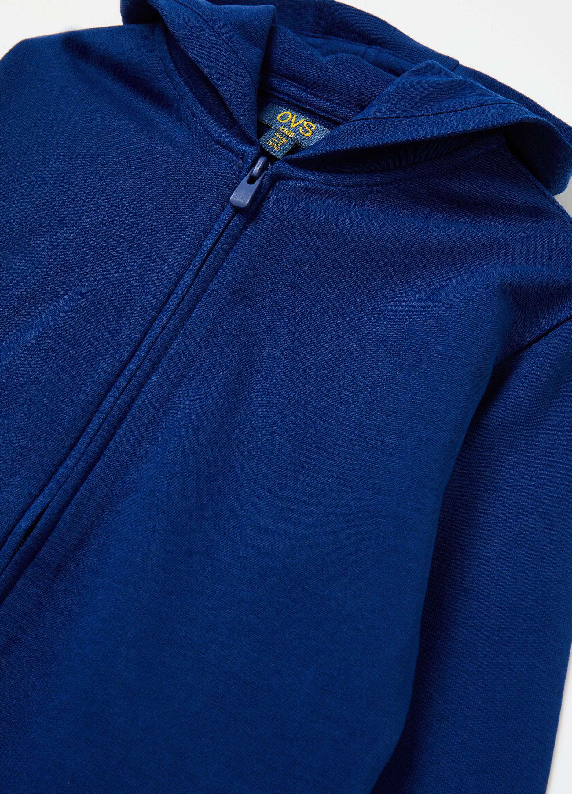 Full-zip sweatshirt in French terry with hood