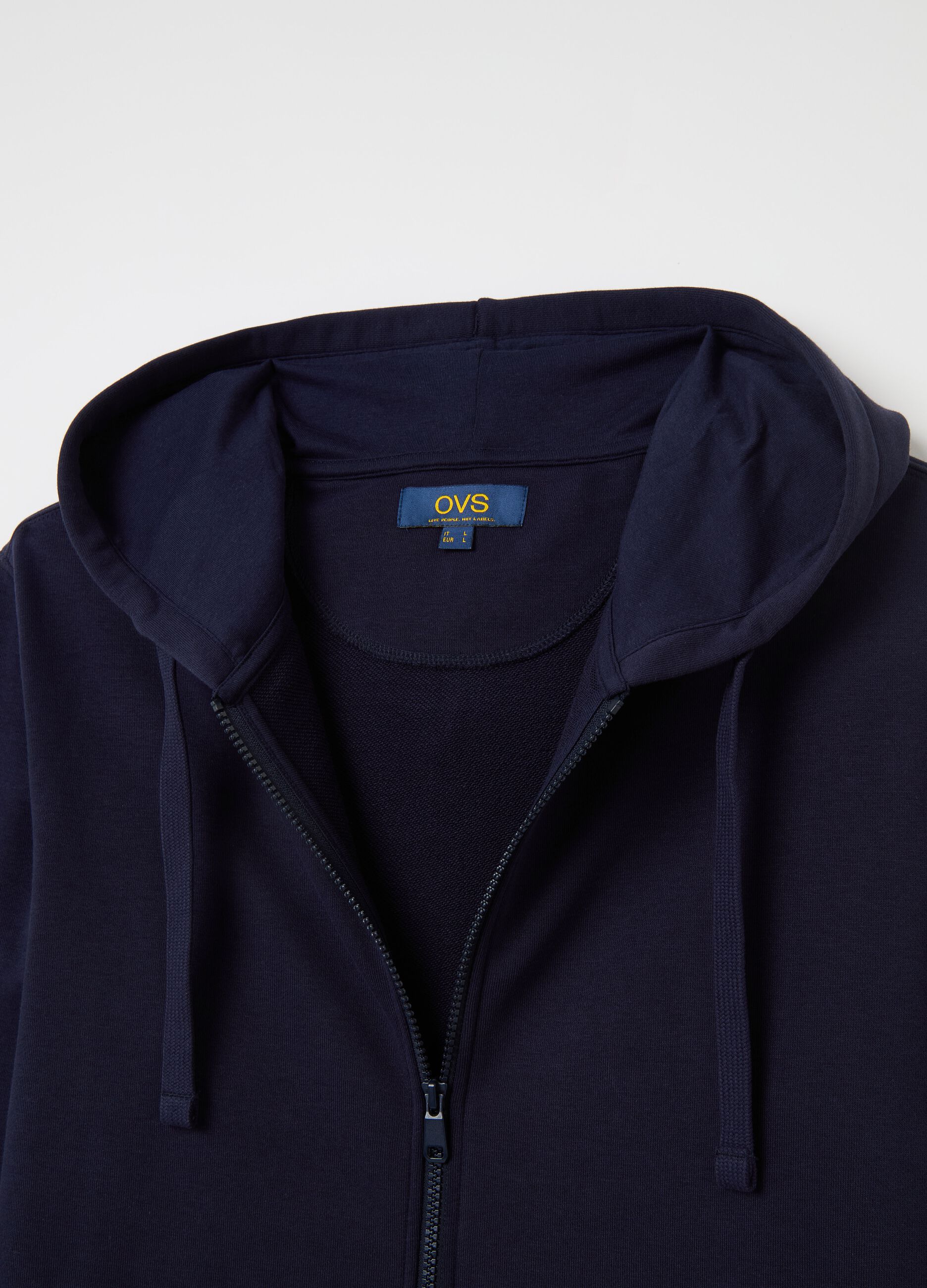 Full-zip sweatshirt with hood