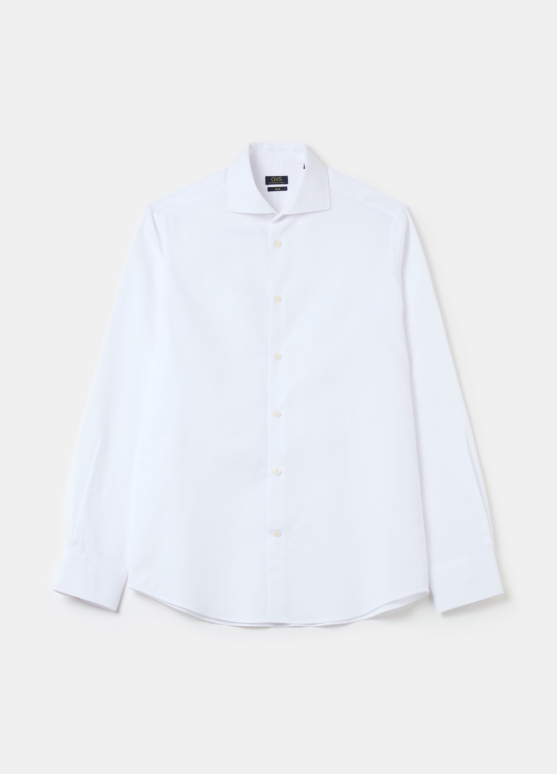 Slim-fit easy-iron shirt