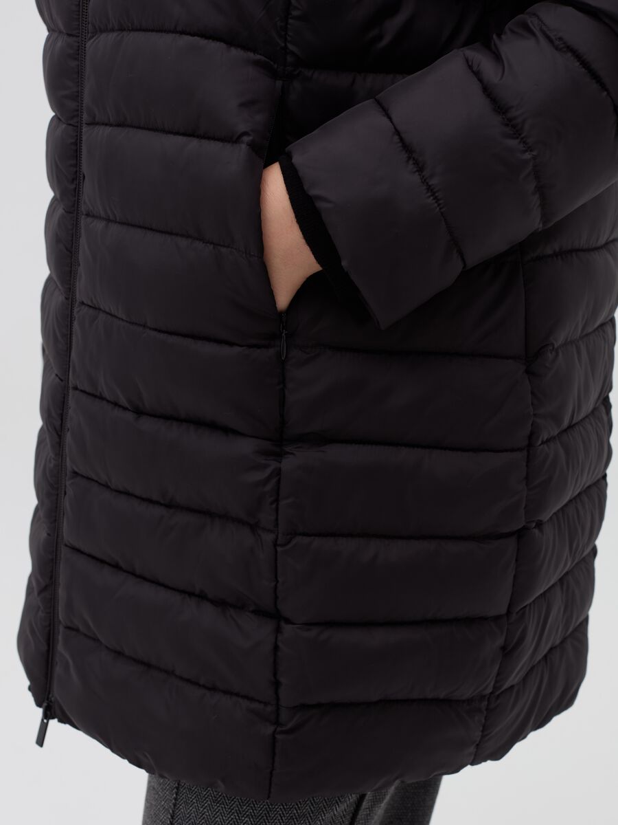 Curvy long down jacket with hood_2