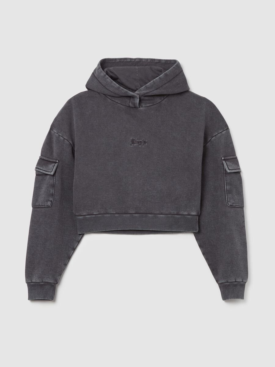 Crop Cargo Hoodie Vintage Grey_6