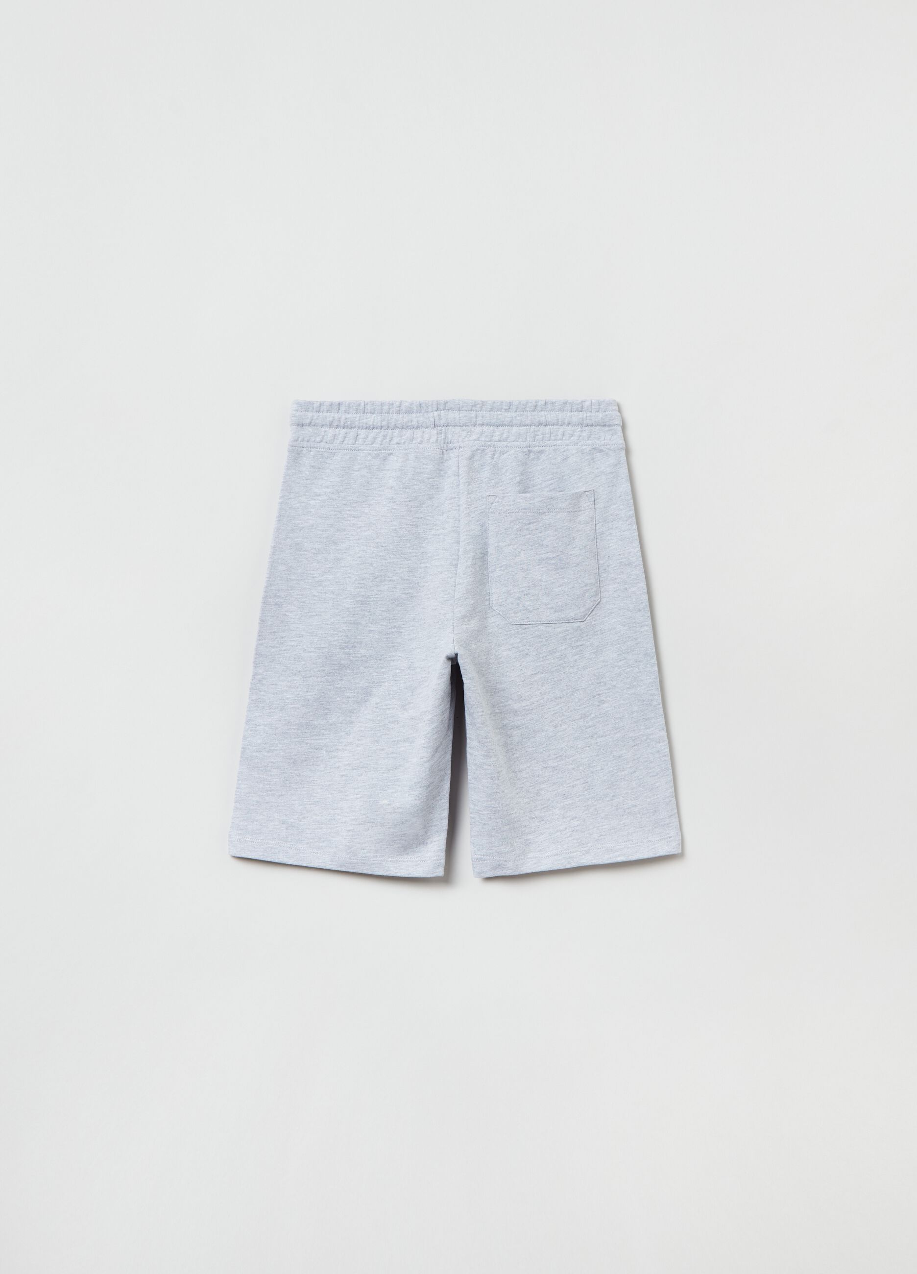 French Terry Bermuda shorts with drawstring