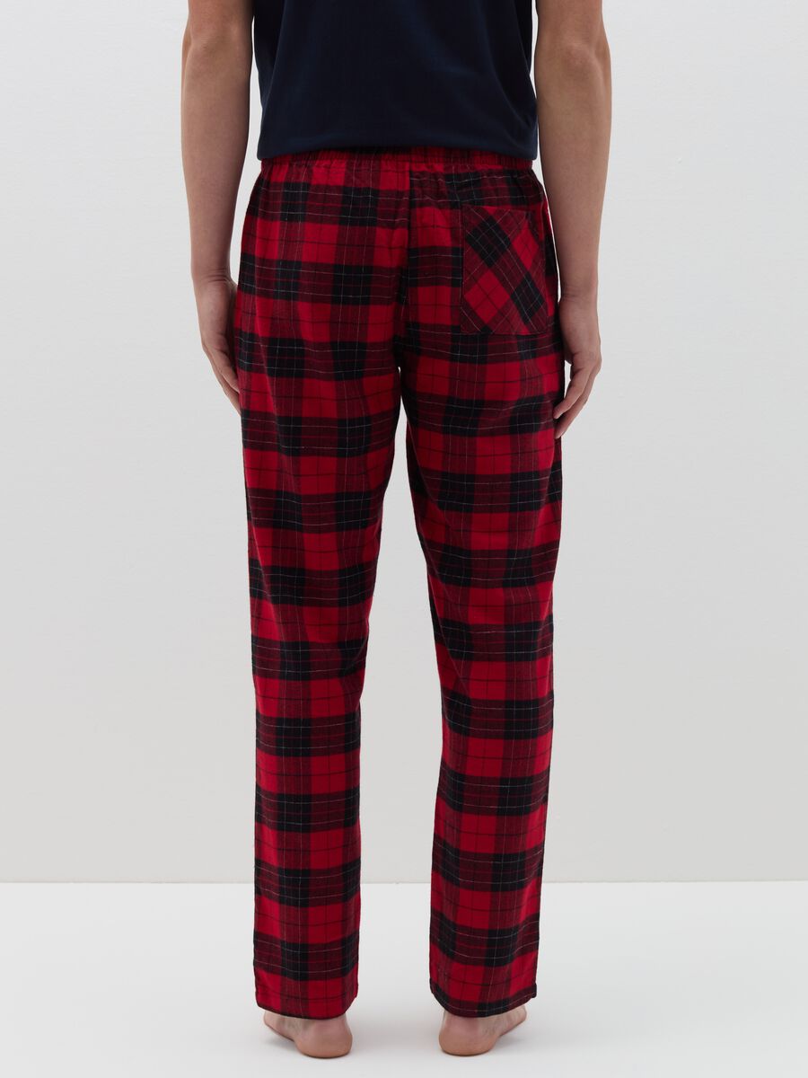 Pantalone pigiama in flanella fantasia tartan_2