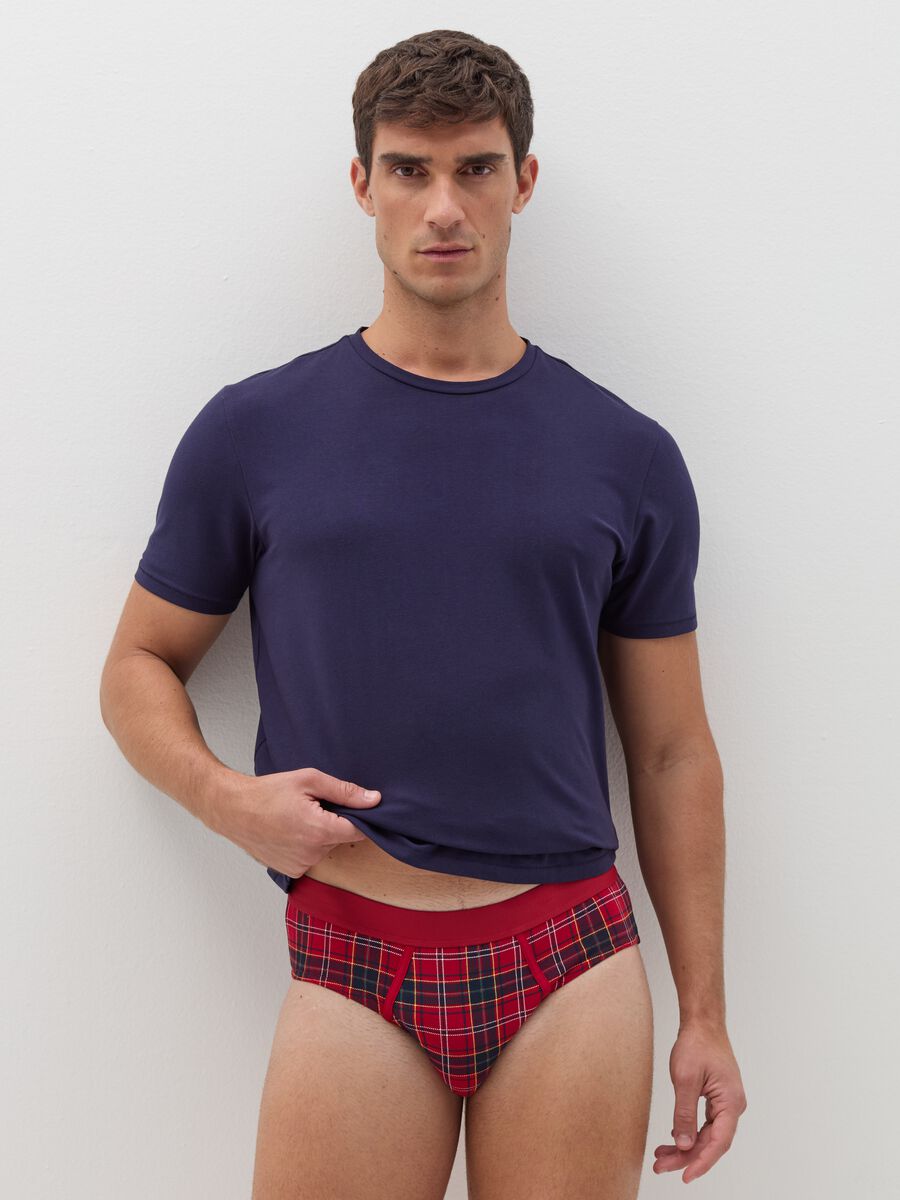 Bipack slip in cotone bio fantasia tartan_0