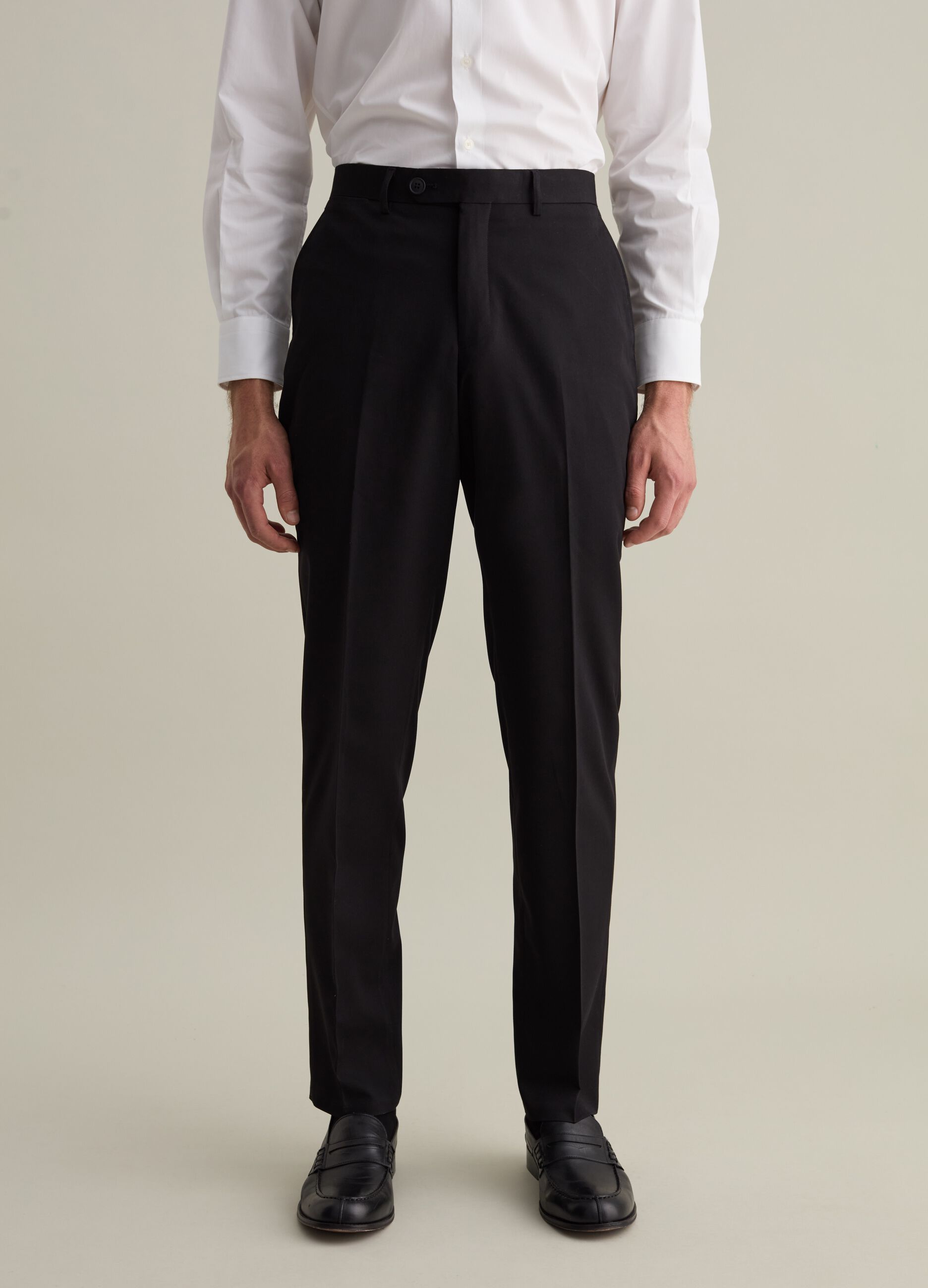 Slim-fit trousers in stretch twill