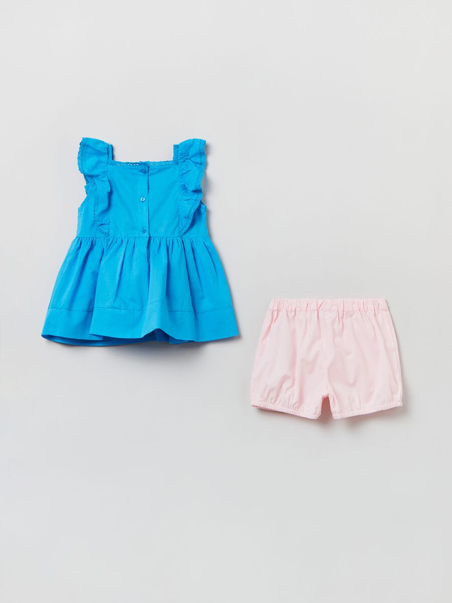 Blouse and shorts set in cotton_2