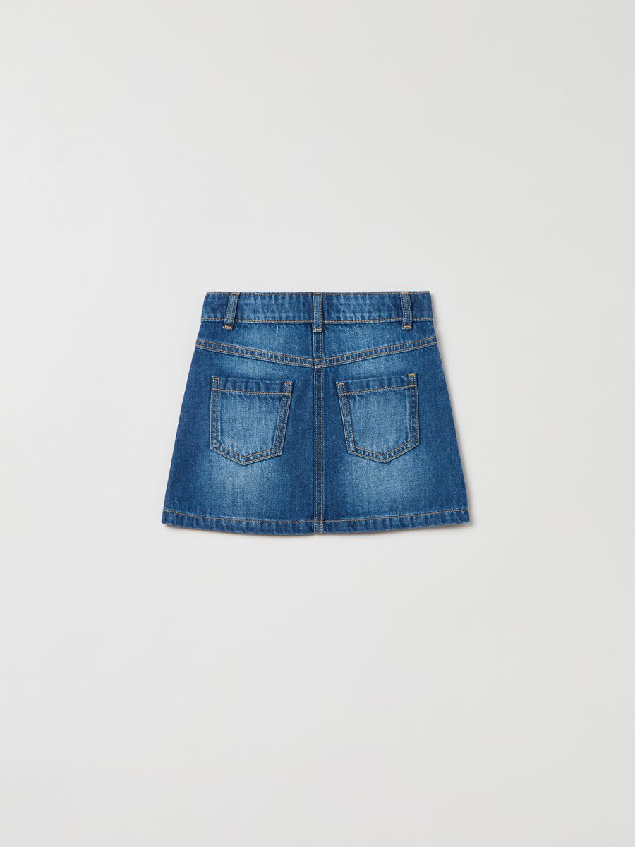 Denim miniskirt with pockets_1