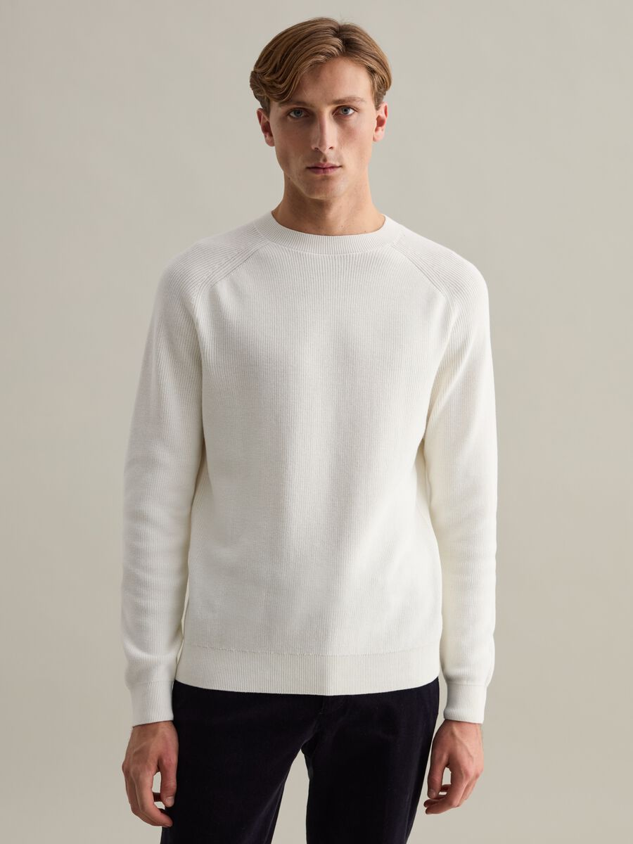 Contemporary pullover with ribbing_1