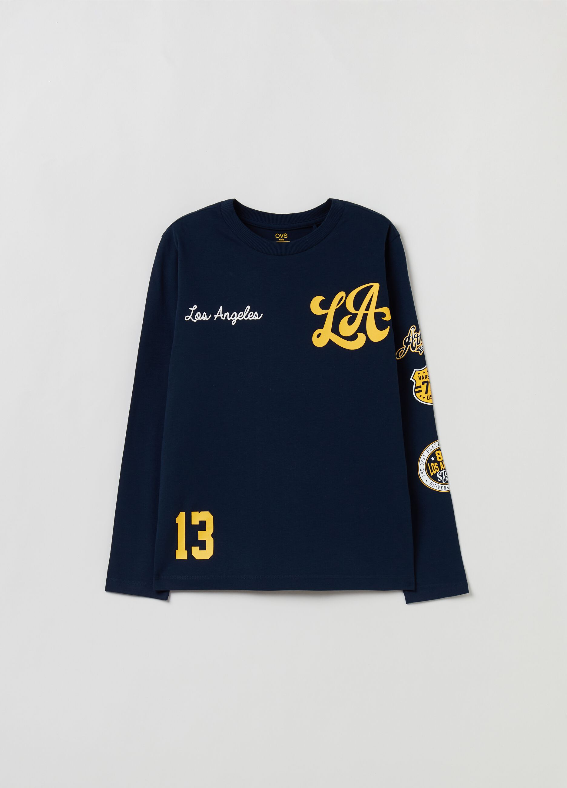 Long-sleeved T-shirt with lettering print