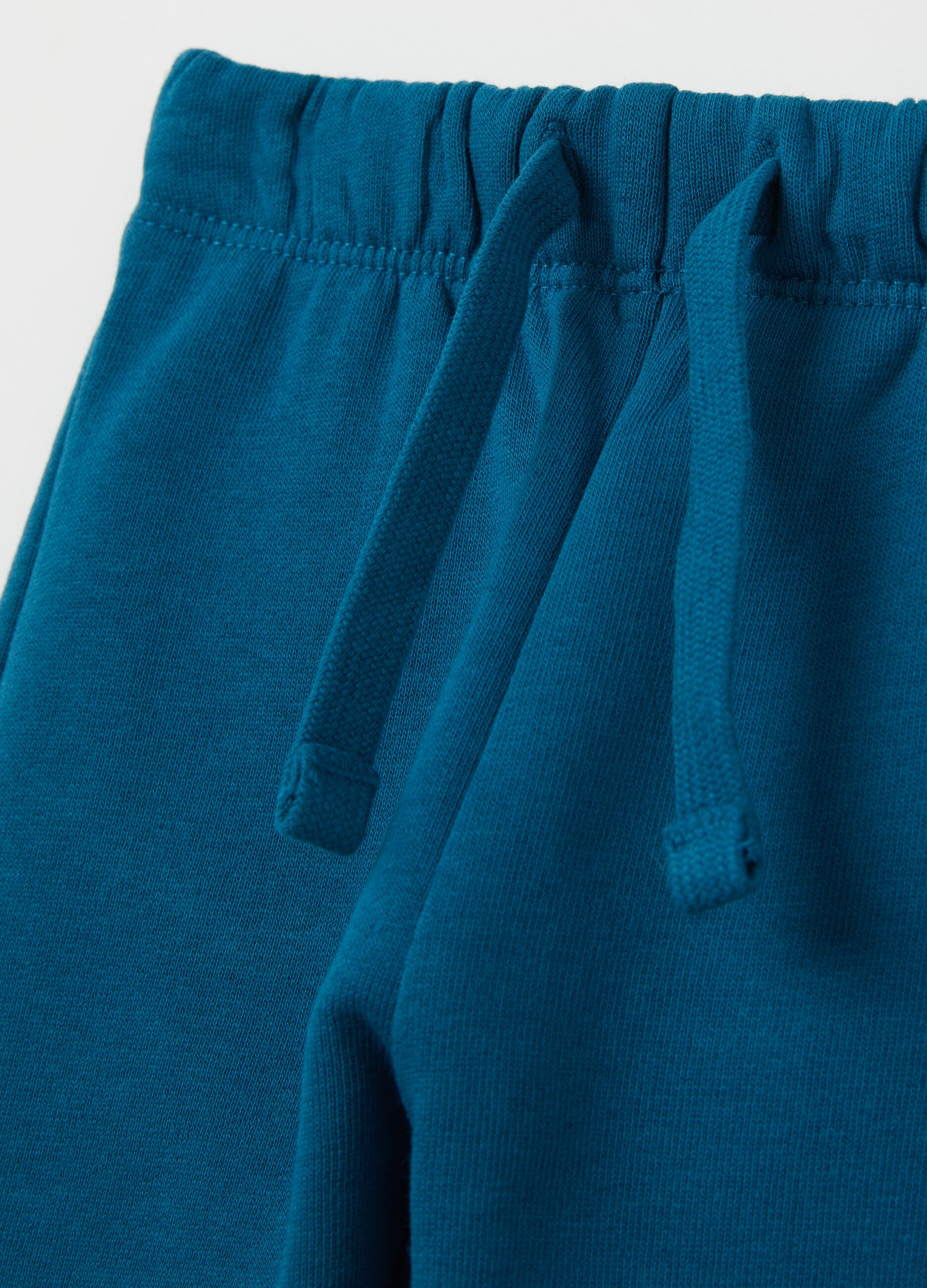 Fleece joggers with drawstring