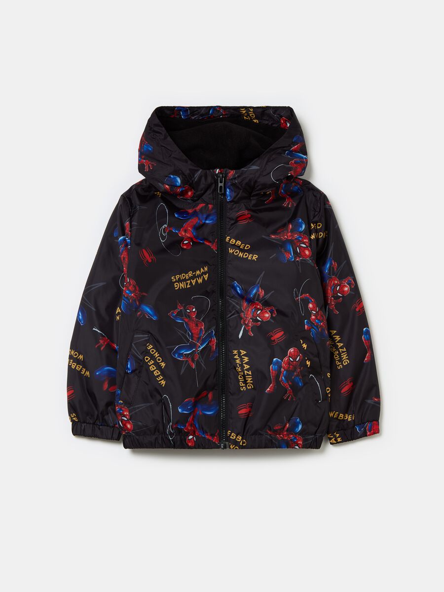 Short full-zip jacket with Spider-Man print_0