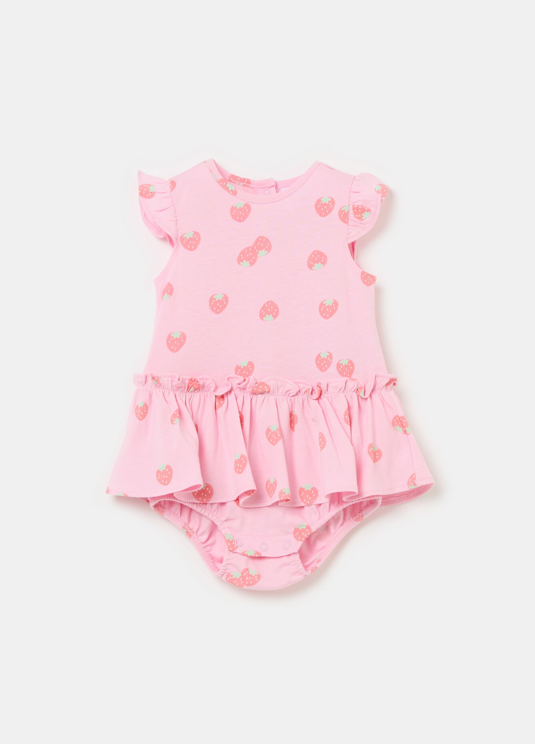 Organic cotton rompers with print