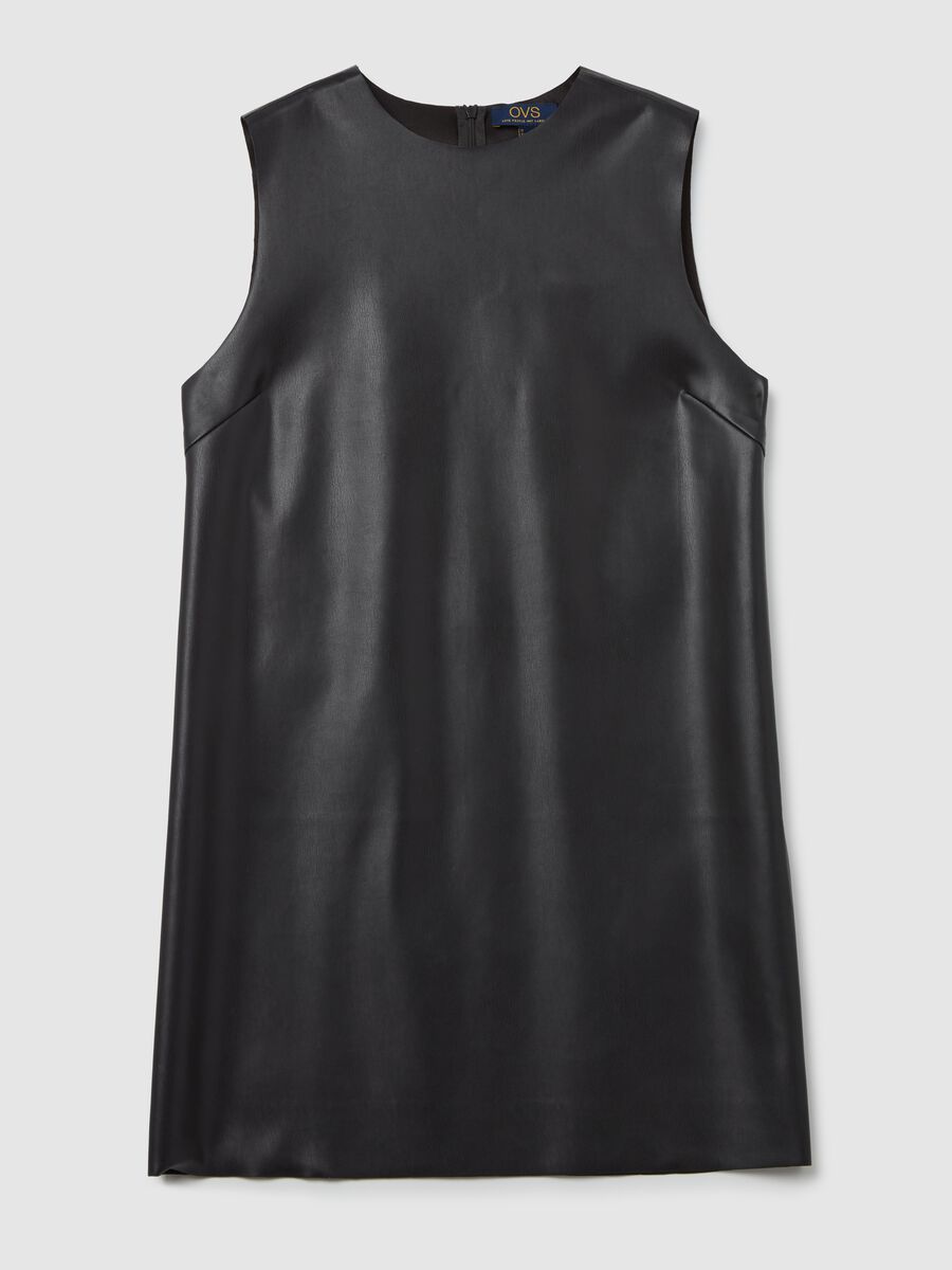 Short sleeveless shiny-effect dress_4