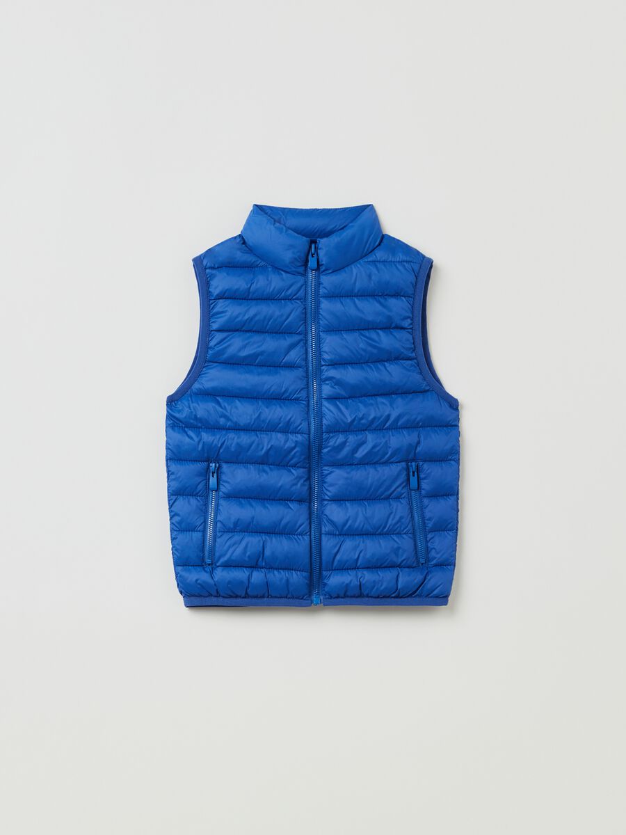 Ultralight down gilet with high neck_0