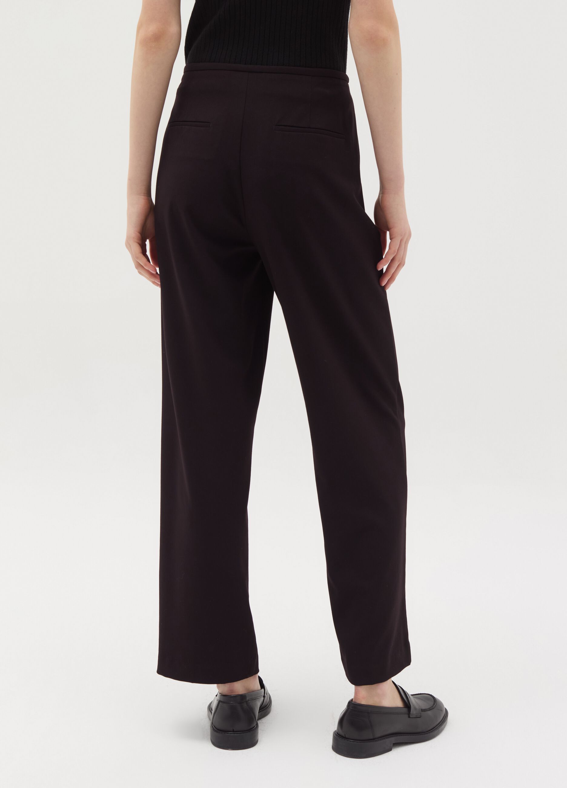 Straight-fit stretch trousers