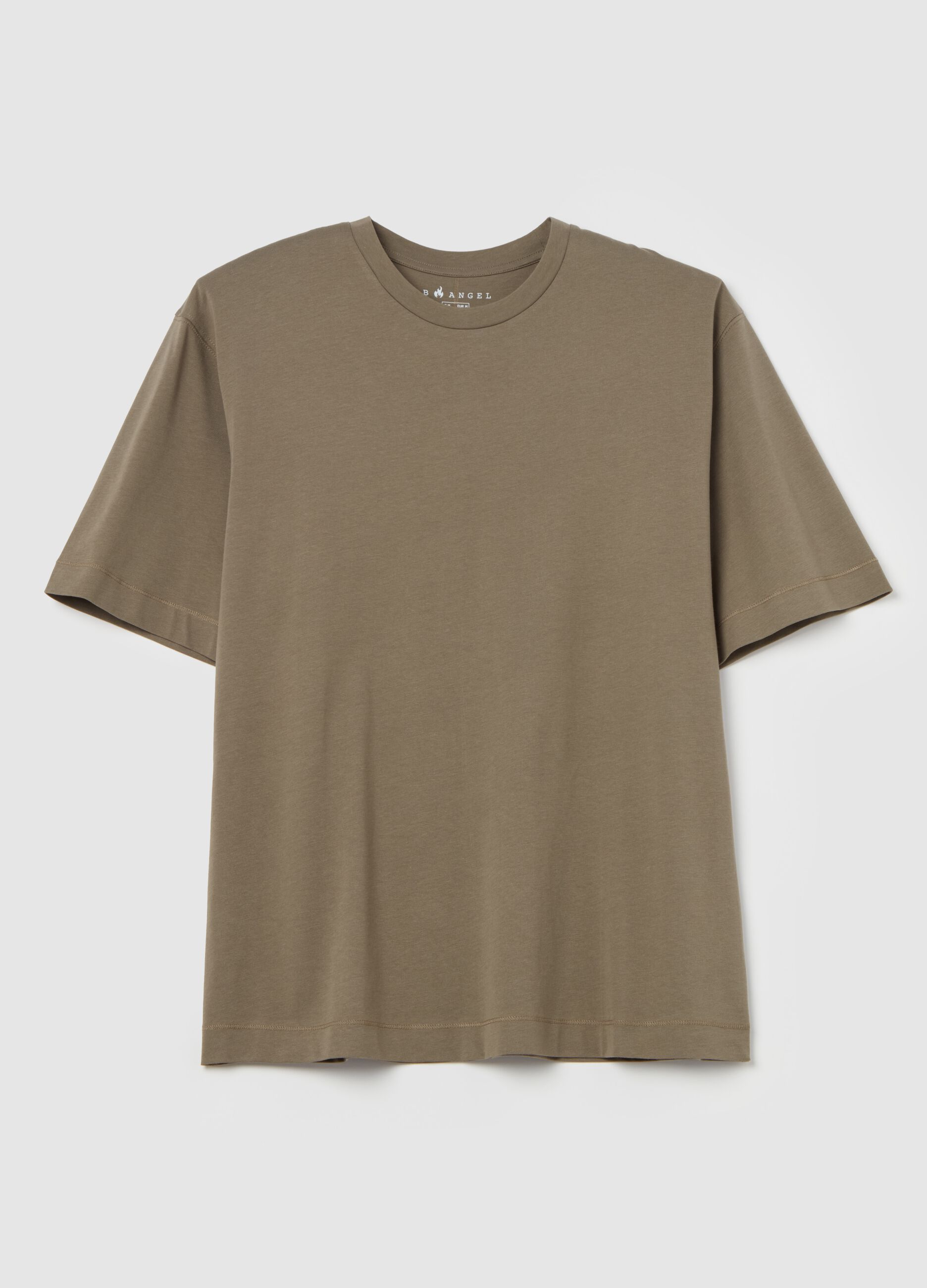 Cotton T-shirt with round neck