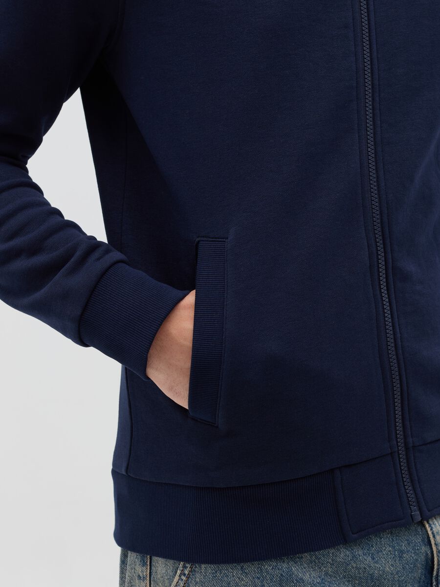 Full-zip sweatshirt in French terry with high neck_3