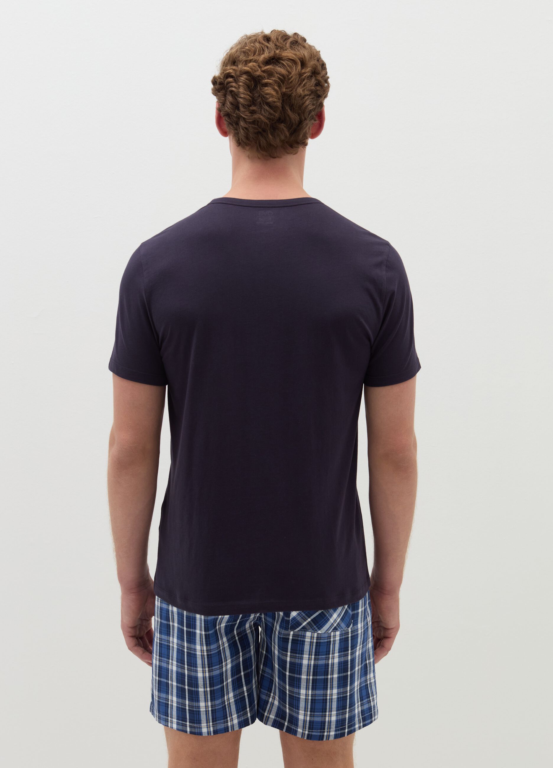 Two-pack undershirts with V neckline in jersey