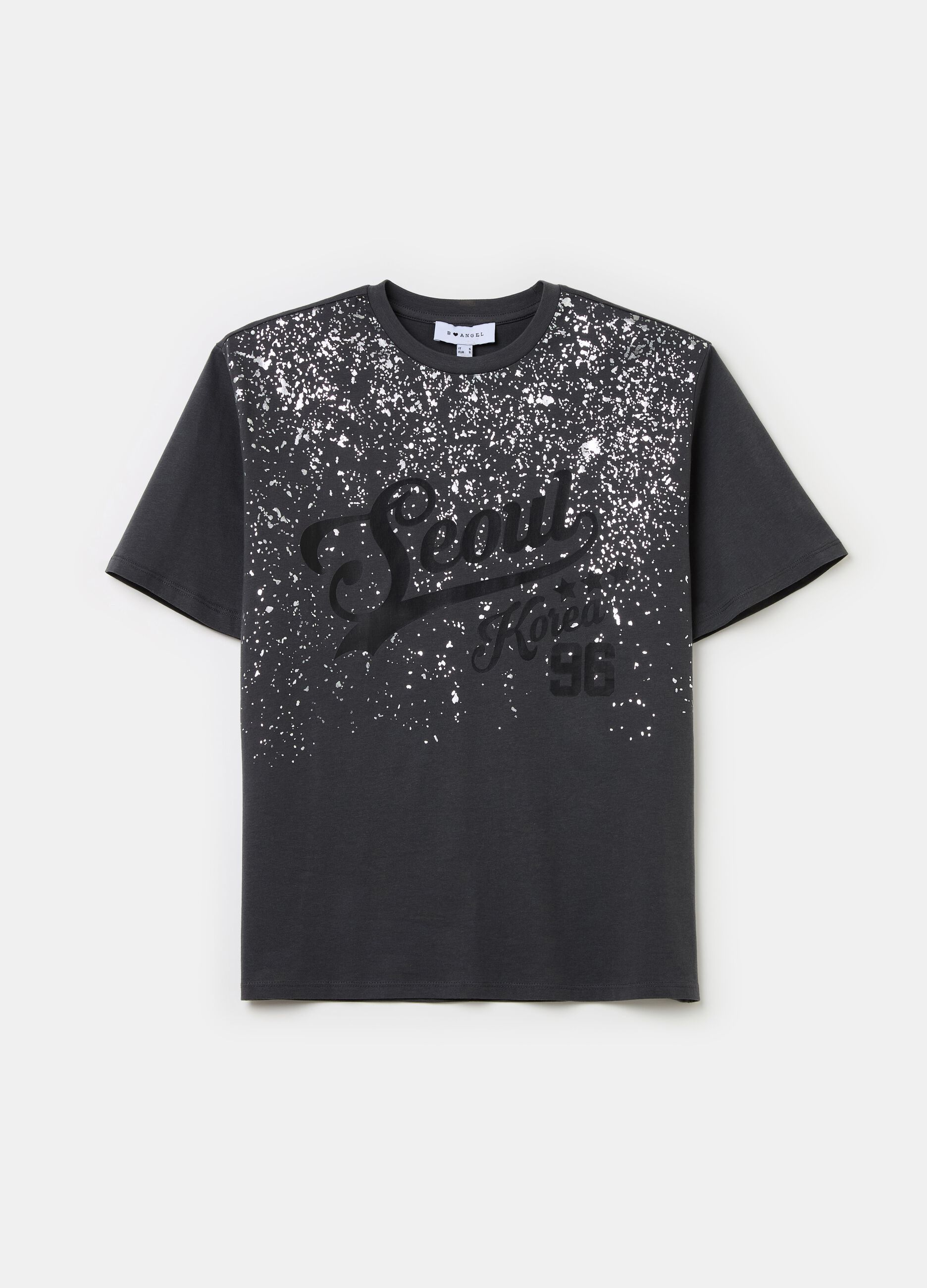 Relaxed-fit T-shirt with foil print