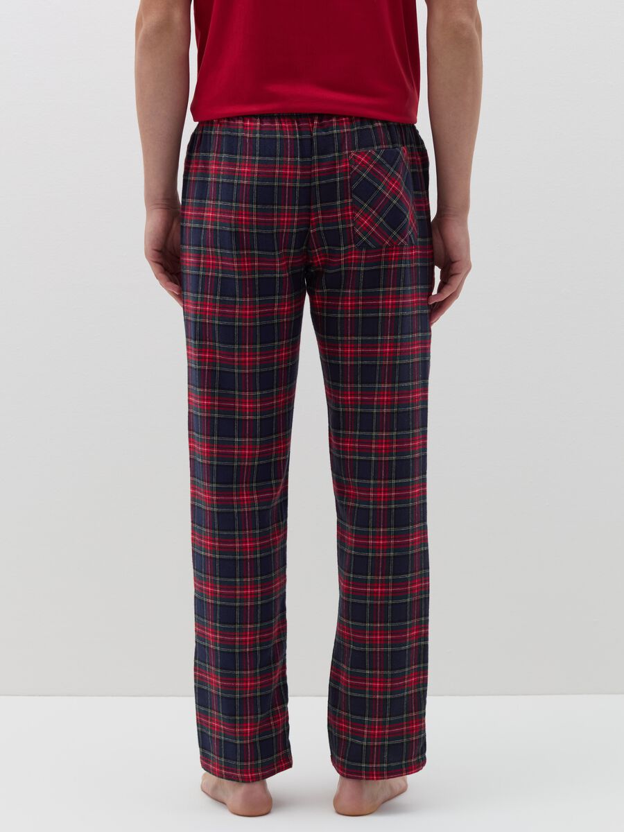 Pantalone pigiama in flanella fantasia tartan_2