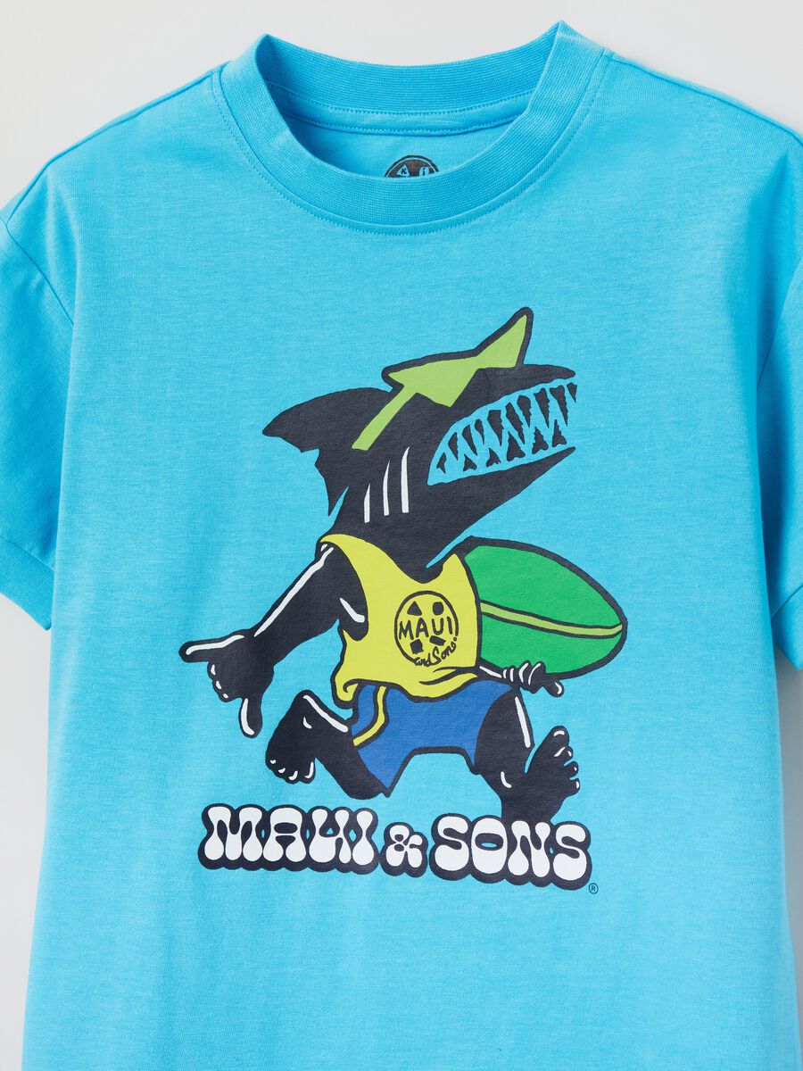 T-shirt in cotone con stampa Maui and Sons_2