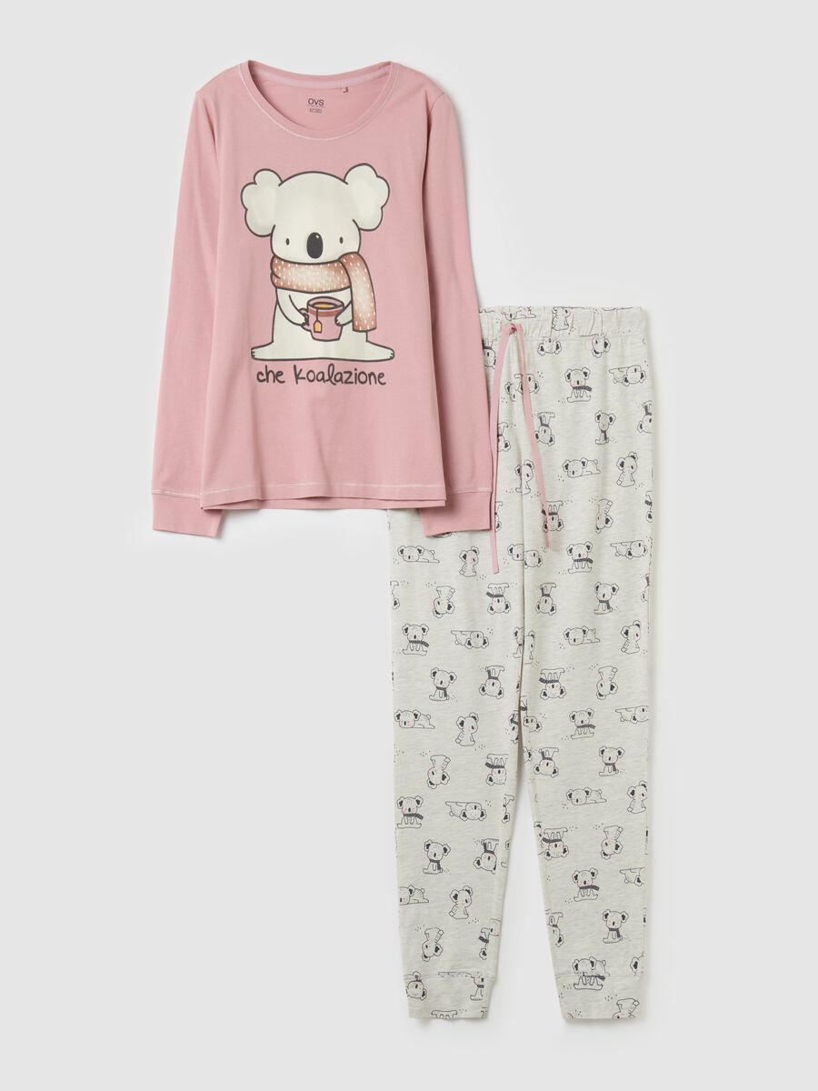 Pyjamas in organic cotton with "che koalazione" print_4