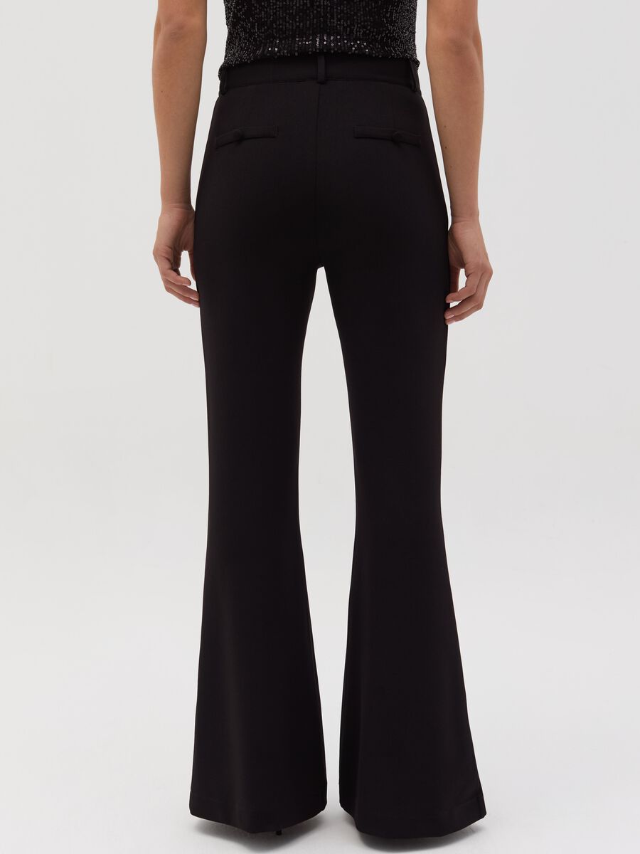 Stretch flare-fit trousers_3