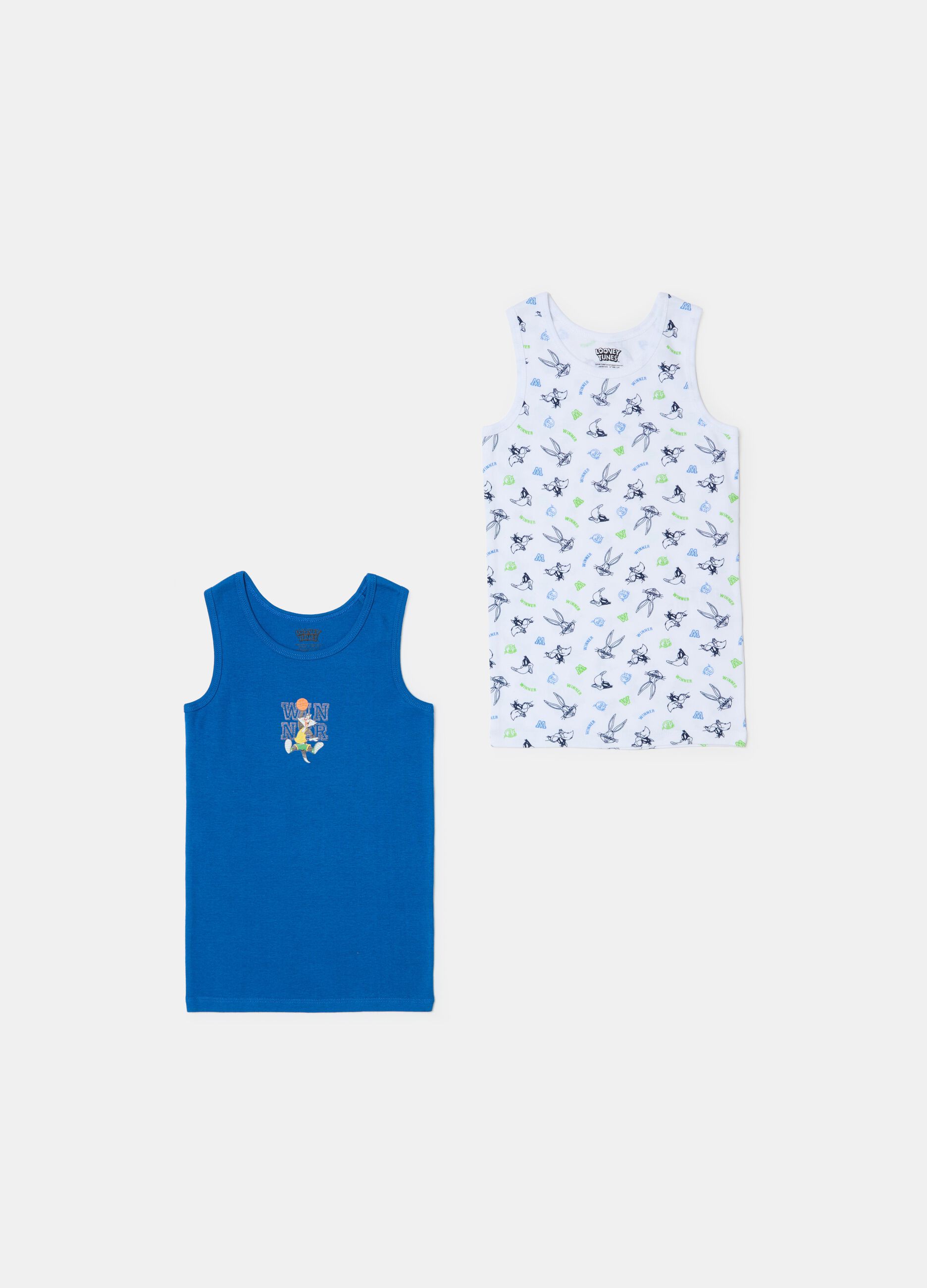 Two-pack racerback vests with Bugs Bunny print