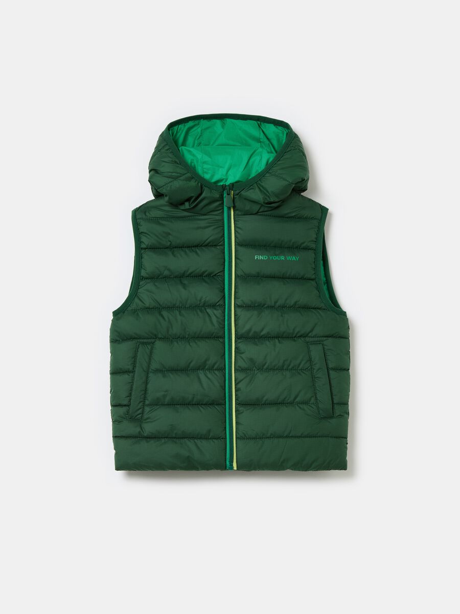 Ultralight reversible gilet with ripstop weave_0