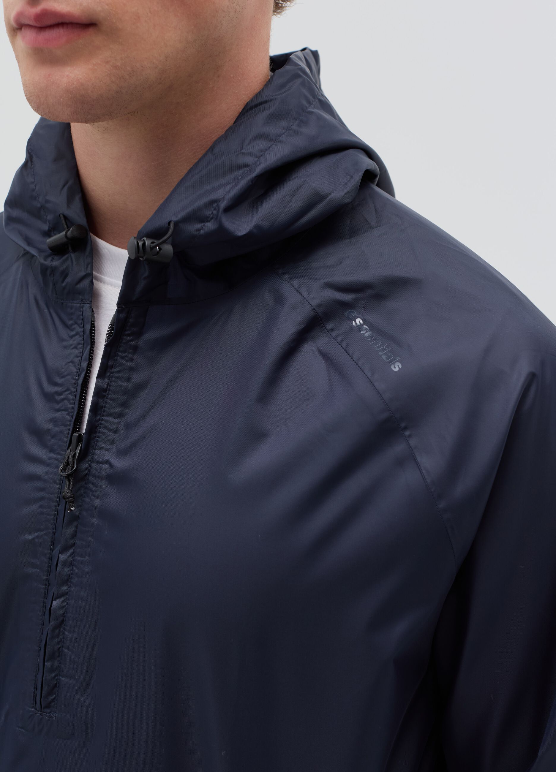 Essential waterproof half-zip jacket