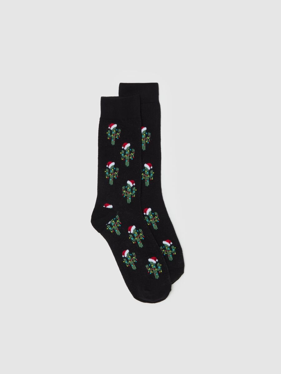 Short socks with jacquard Christmas designs_1