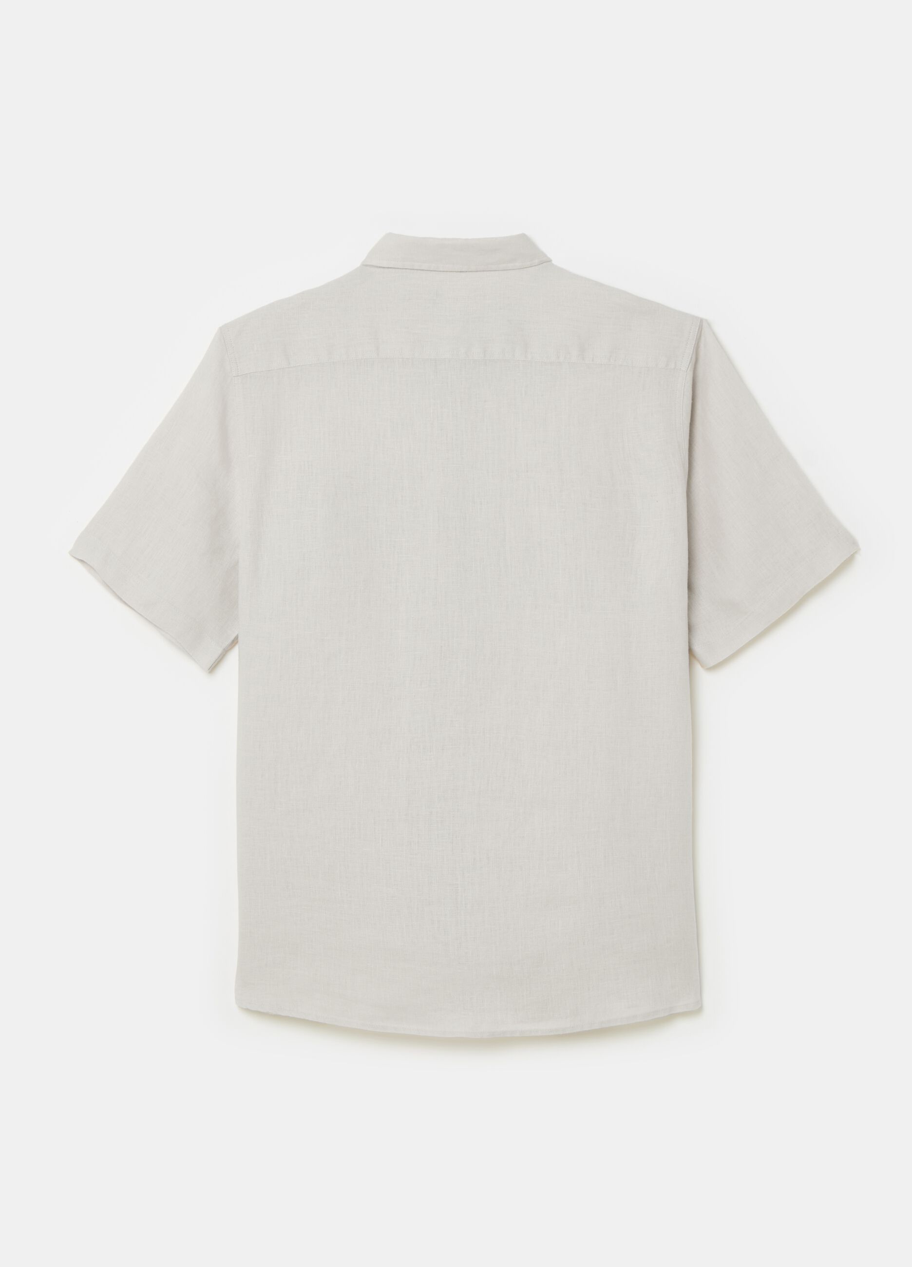 Camisa de manga corta de lino