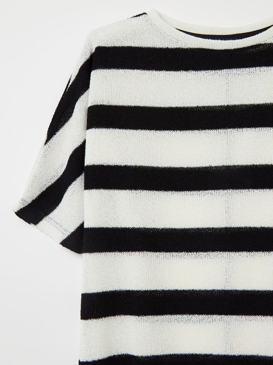 Striped T-shirt with elbow-length sleeves_5