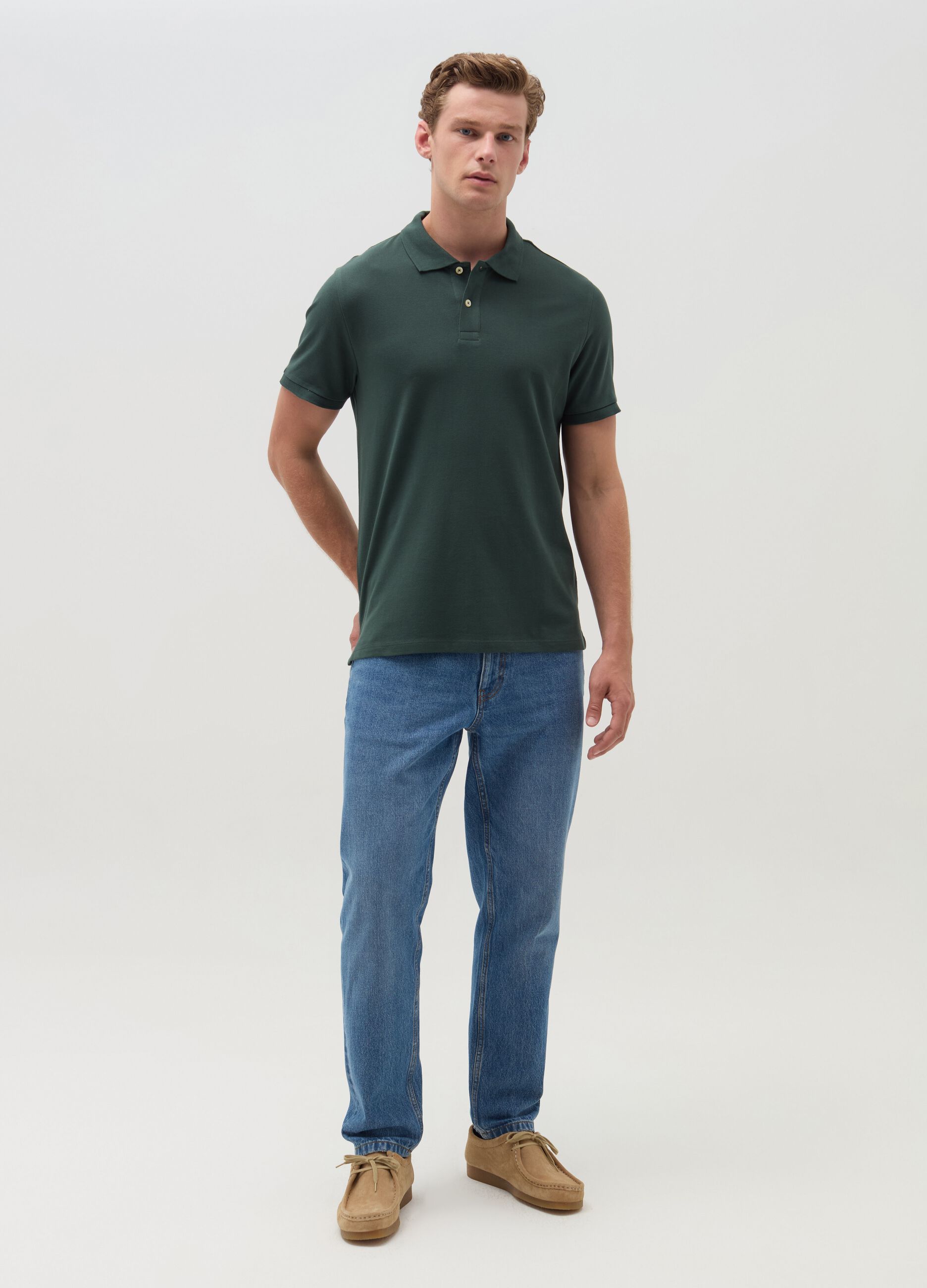 Cotton pique polo shirt